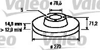 Valeo 186169 - Гальмівний диск autocars.com.ua