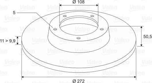 Valeo 186172 - Тормозной диск avtokuzovplus.com.ua