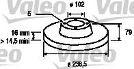 Valeo 186178 - Гальмівний диск autocars.com.ua