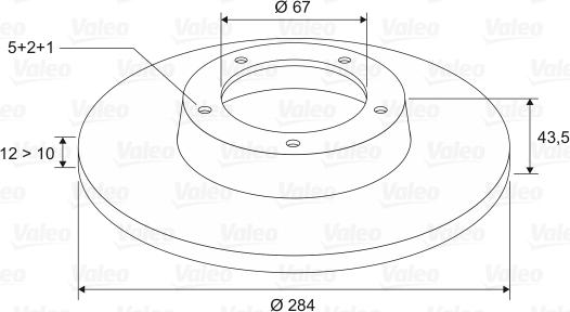 Valeo 186182 - Тормозной диск avtokuzovplus.com.ua