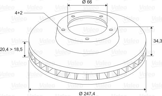 Valeo 186194 - Тормозной диск avtokuzovplus.com.ua