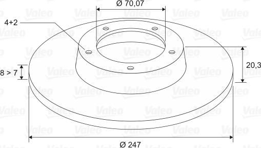 Valeo 186196 - Тормозной диск avtokuzovplus.com.ua