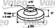 Valeo 186197 - Гальмівний диск autocars.com.ua