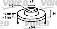 Valeo 186199 - Гальмівний диск autocars.com.ua