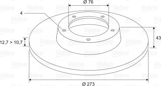 Valeo 186202 - Тормозной диск avtokuzovplus.com.ua