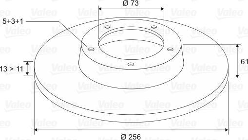 Valeo 186205 - Тормозной диск avtokuzovplus.com.ua