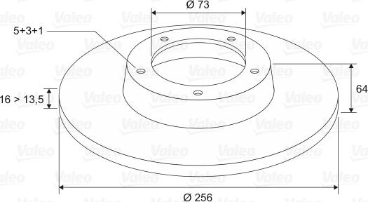 Valeo 186206 - Гальмівний диск autocars.com.ua