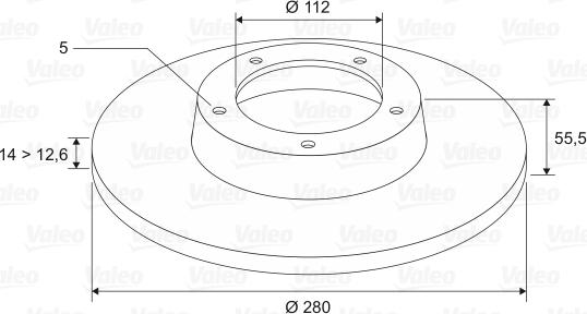 Valeo 186207 - Тормозной диск avtokuzovplus.com.ua