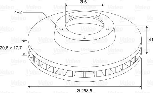 Valeo 186208 - Тормозной диск avtokuzovplus.com.ua