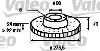 Valeo 186210 - Гальмівний диск autocars.com.ua