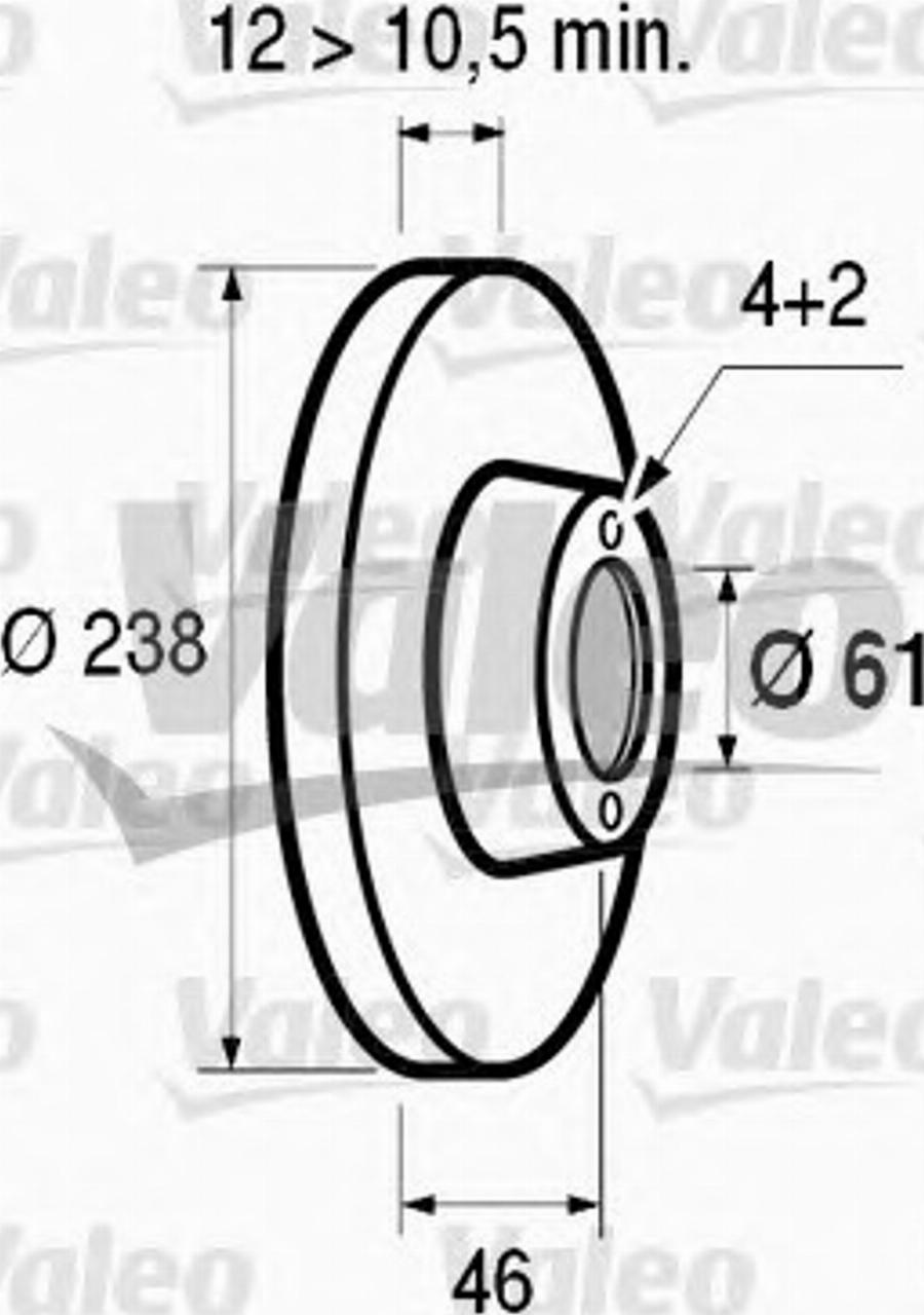 Valeo 186212 - Тормозной диск avtokuzovplus.com.ua