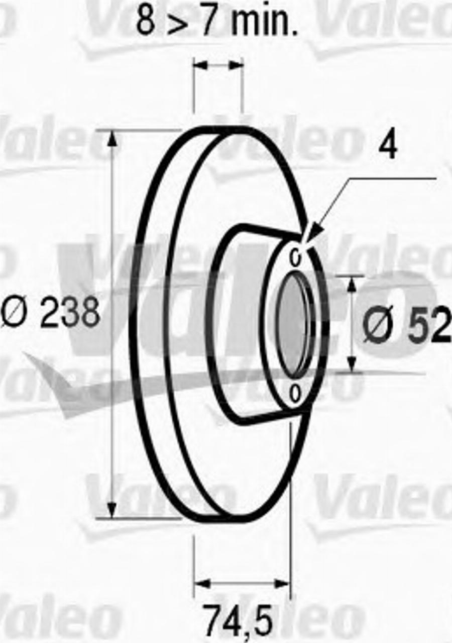 Valeo 186 217 - Тормозной диск avtokuzovplus.com.ua