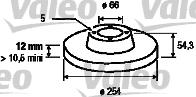 Valeo 186223 - Гальмівний диск autocars.com.ua