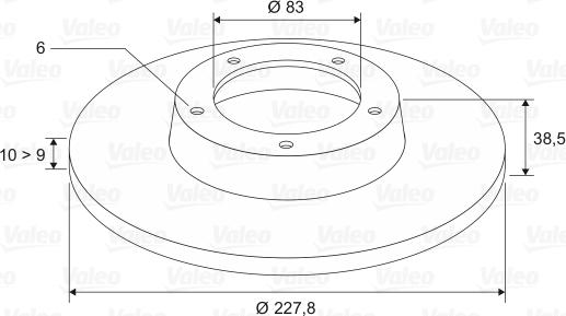 Valeo 186226 - Гальмівний диск autocars.com.ua