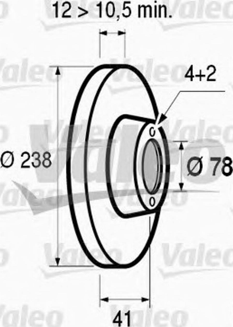 Valeo 186227 - Гальмівний диск autocars.com.ua