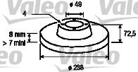 Valeo 186231 - Гальмівний диск autocars.com.ua