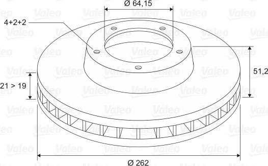 Valeo 186234 - Гальмівний диск autocars.com.ua