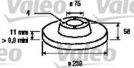 Valeo 186240 - Гальмівний диск autocars.com.ua