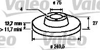 Valeo 186242 - Гальмівний диск autocars.com.ua