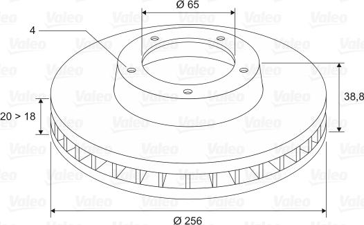 Valeo 186247 - Гальмівний диск autocars.com.ua