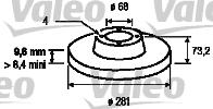 Valeo 186256 - Тормозной диск avtokuzovplus.com.ua