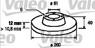 Valeo 186258 - Тормозной диск avtokuzovplus.com.ua