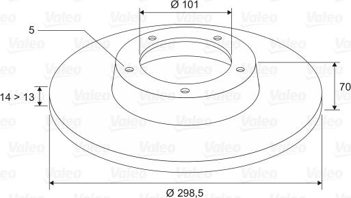 Valeo 186283 - Гальмівний диск autocars.com.ua