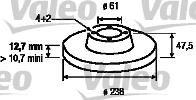 Valeo 186285 - Тормозной диск avtokuzovplus.com.ua