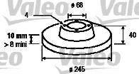 Valeo 186292 - Гальмівний диск autocars.com.ua