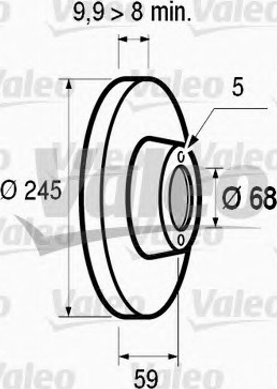 Valeo 186293 - Тормозной диск autodnr.net