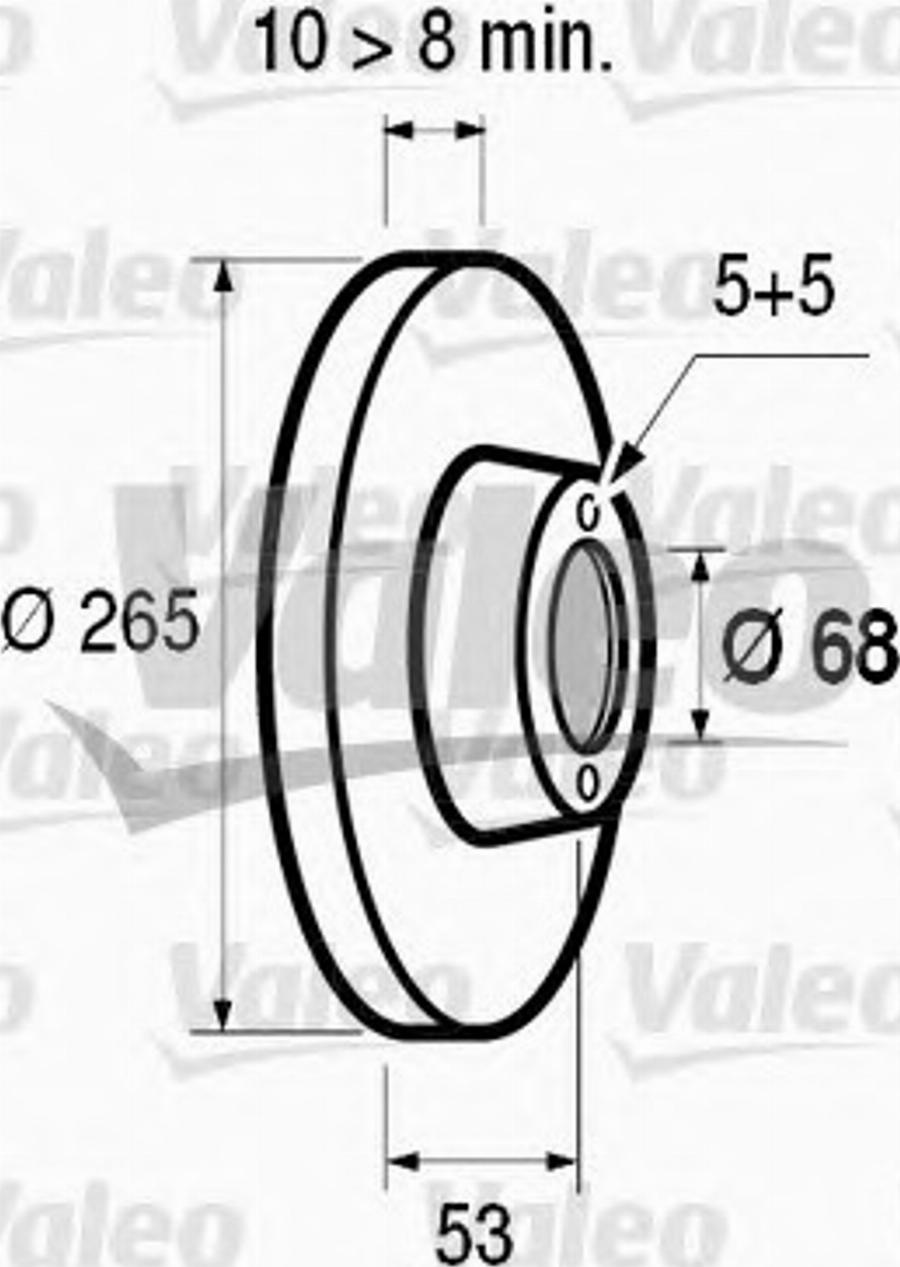 Valeo 186312 - Гальмівний диск autocars.com.ua