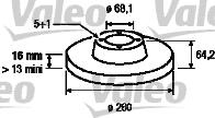 Valeo 186314 - Гальмівний диск autocars.com.ua