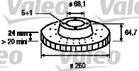 Valeo 186315 - Тормозной диск avtokuzovplus.com.ua