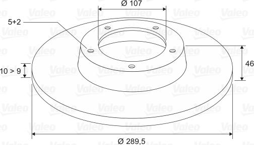 Valeo 186374 - Гальмівний диск autocars.com.ua