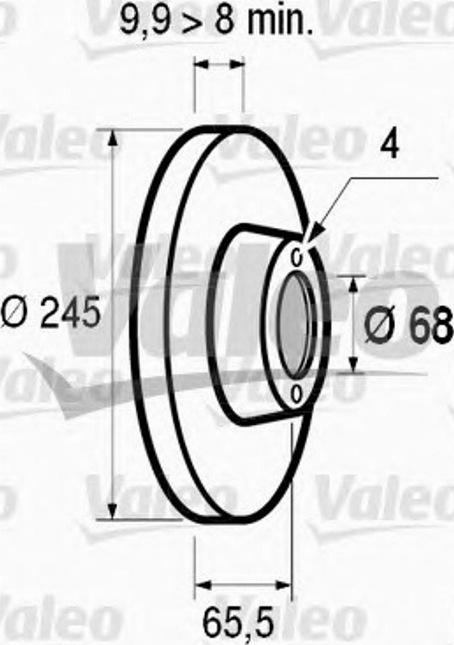 Valeo 186409 - Тормозной диск avtokuzovplus.com.ua