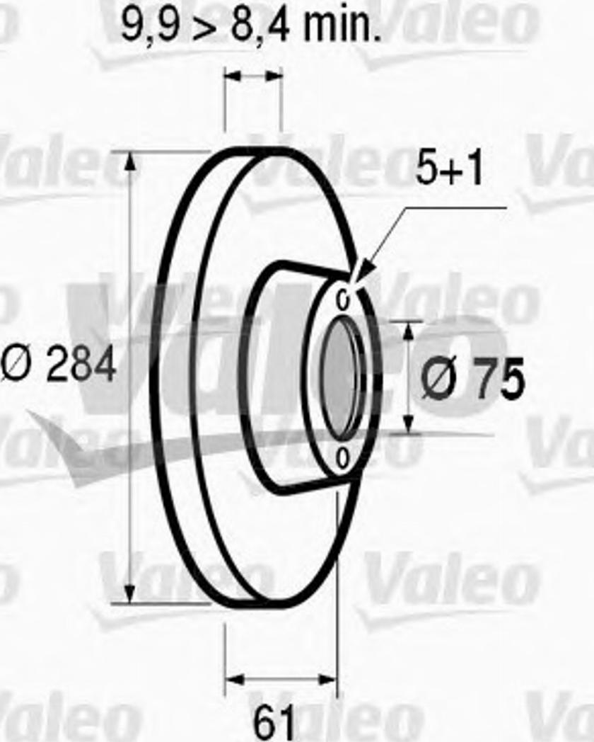 Valeo 186412 - Тормозной диск autodnr.net