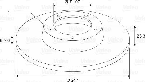 Valeo 186416 - Тормозной диск avtokuzovplus.com.ua