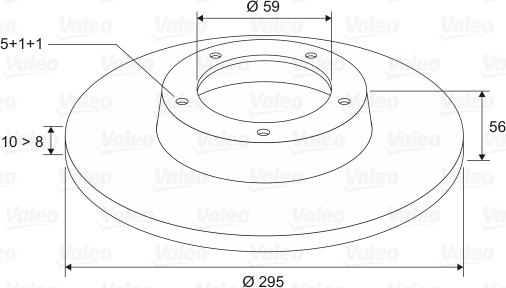 Valeo 186421 - Гальмівний диск autocars.com.ua