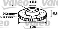 Valeo 186427 - Гальмівний диск autocars.com.ua