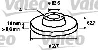 Valeo 186428 - Тормозной диск avtokuzovplus.com.ua