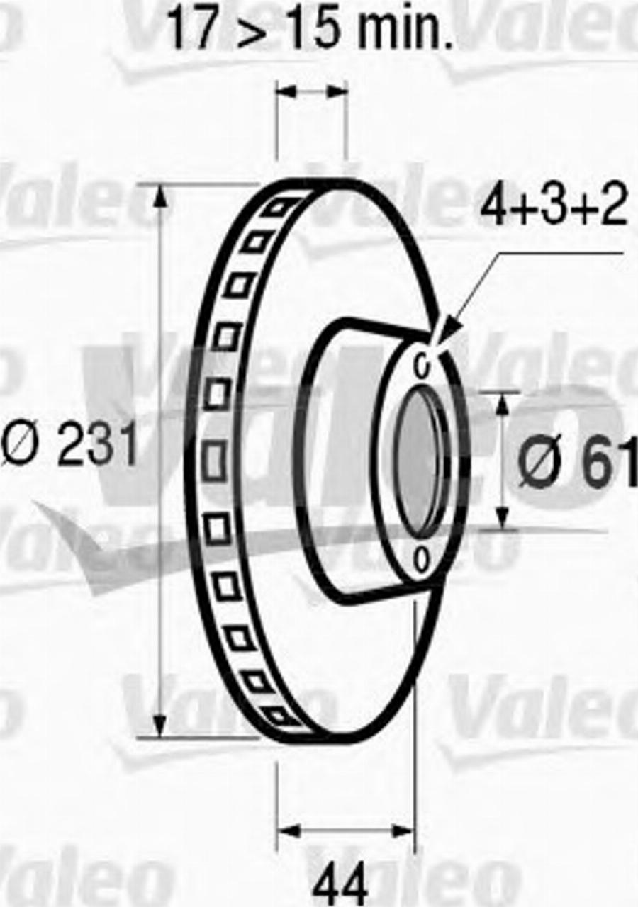 Valeo 186430 - Тормозной диск autodnr.net