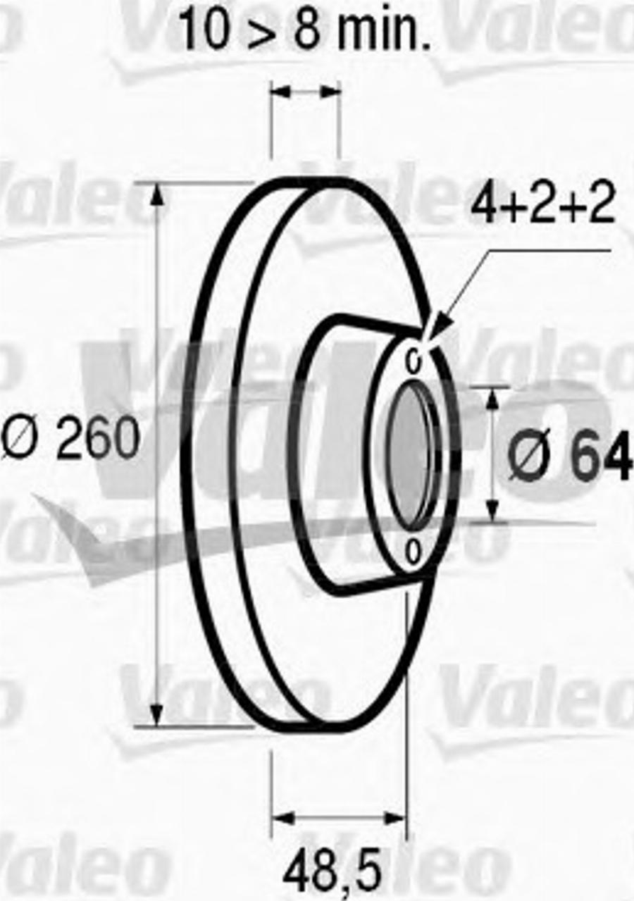 Valeo 186437 - Гальмівний диск autocars.com.ua