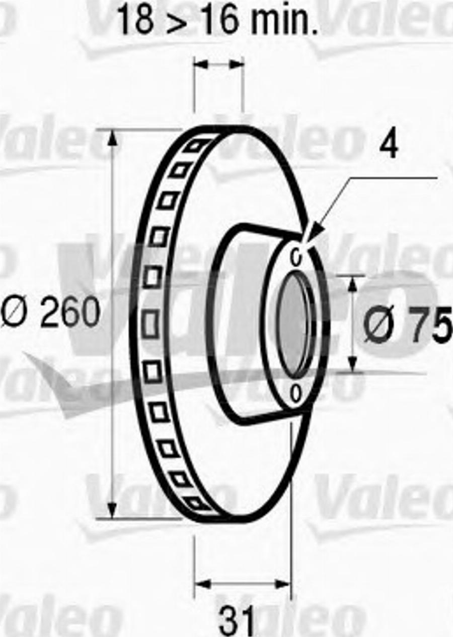 Valeo 186447 - Тормозной диск avtokuzovplus.com.ua