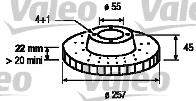 Valeo 186451 - Гальмівний диск autocars.com.ua