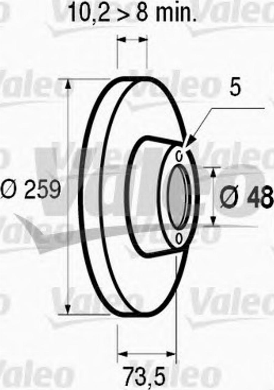 Valeo 186456 - Тормозной диск avtokuzovplus.com.ua