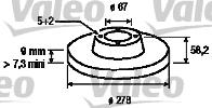 Valeo 186462 - Тормозной диск avtokuzovplus.com.ua