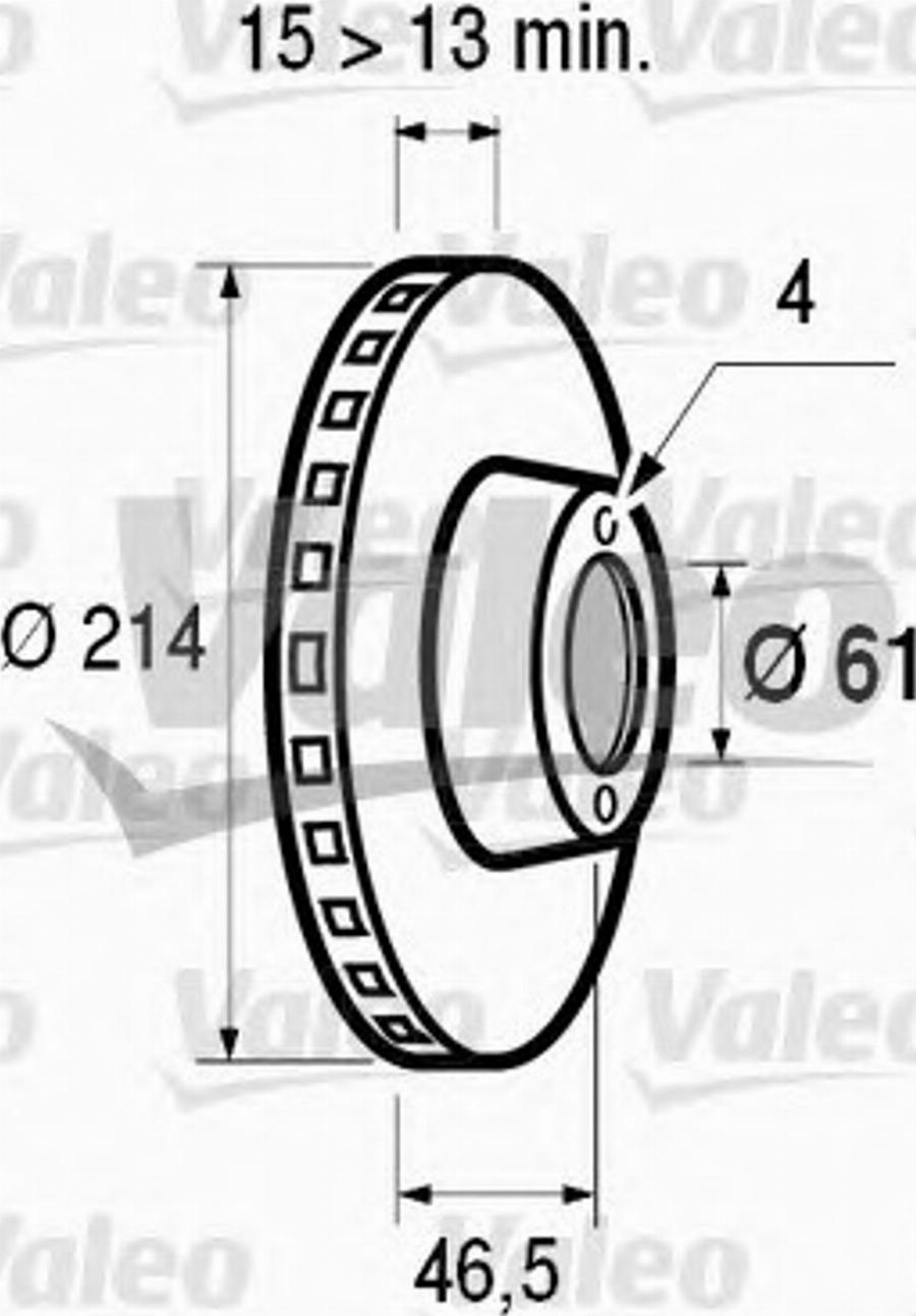 Valeo 186486 - Гальмівний диск autocars.com.ua