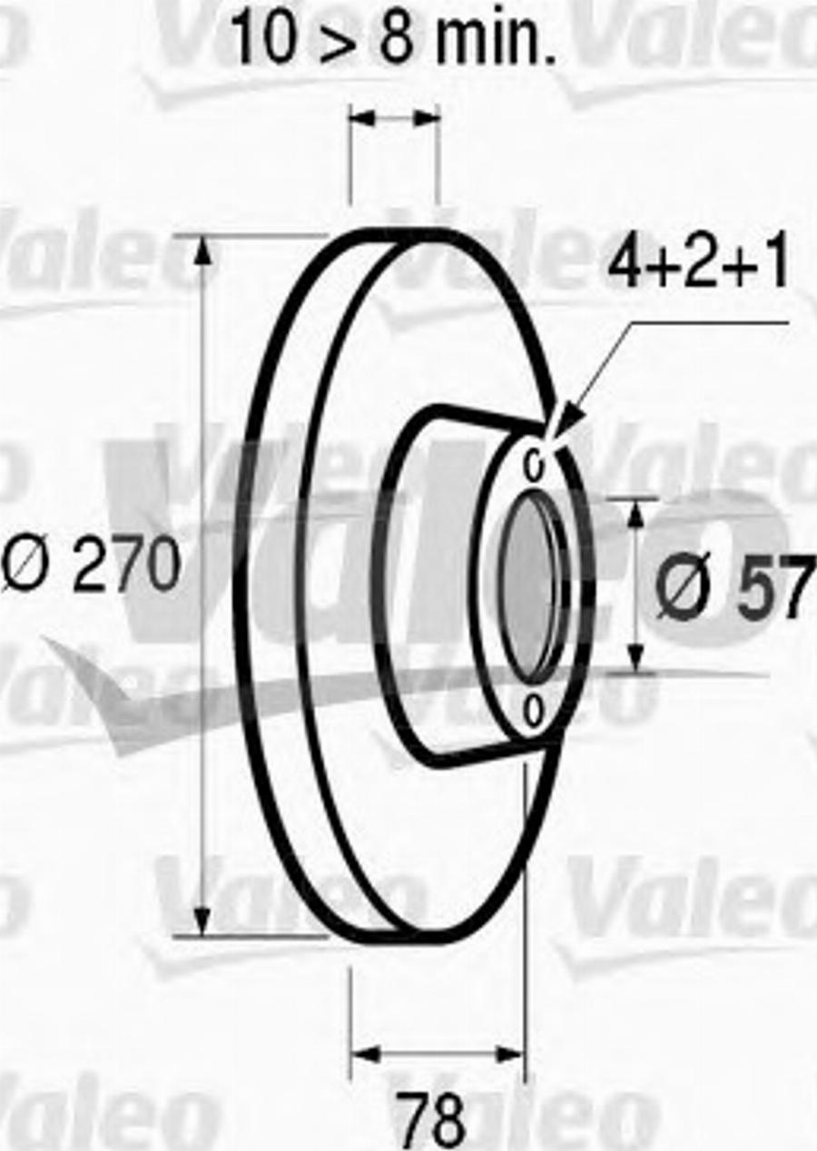 Valeo 186489 - Гальмівний диск autocars.com.ua