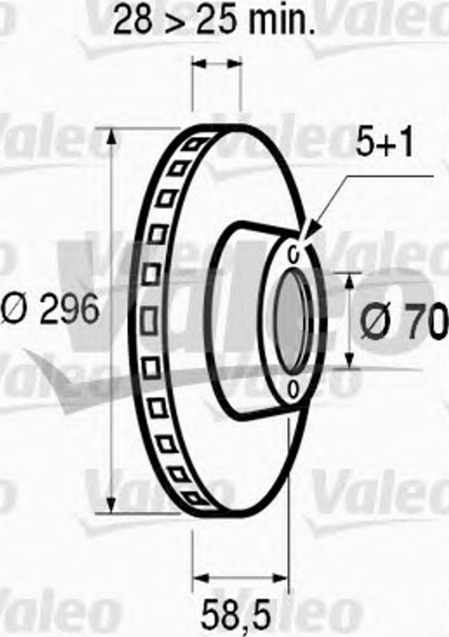 Valeo 186491 - Гальмівний диск autocars.com.ua