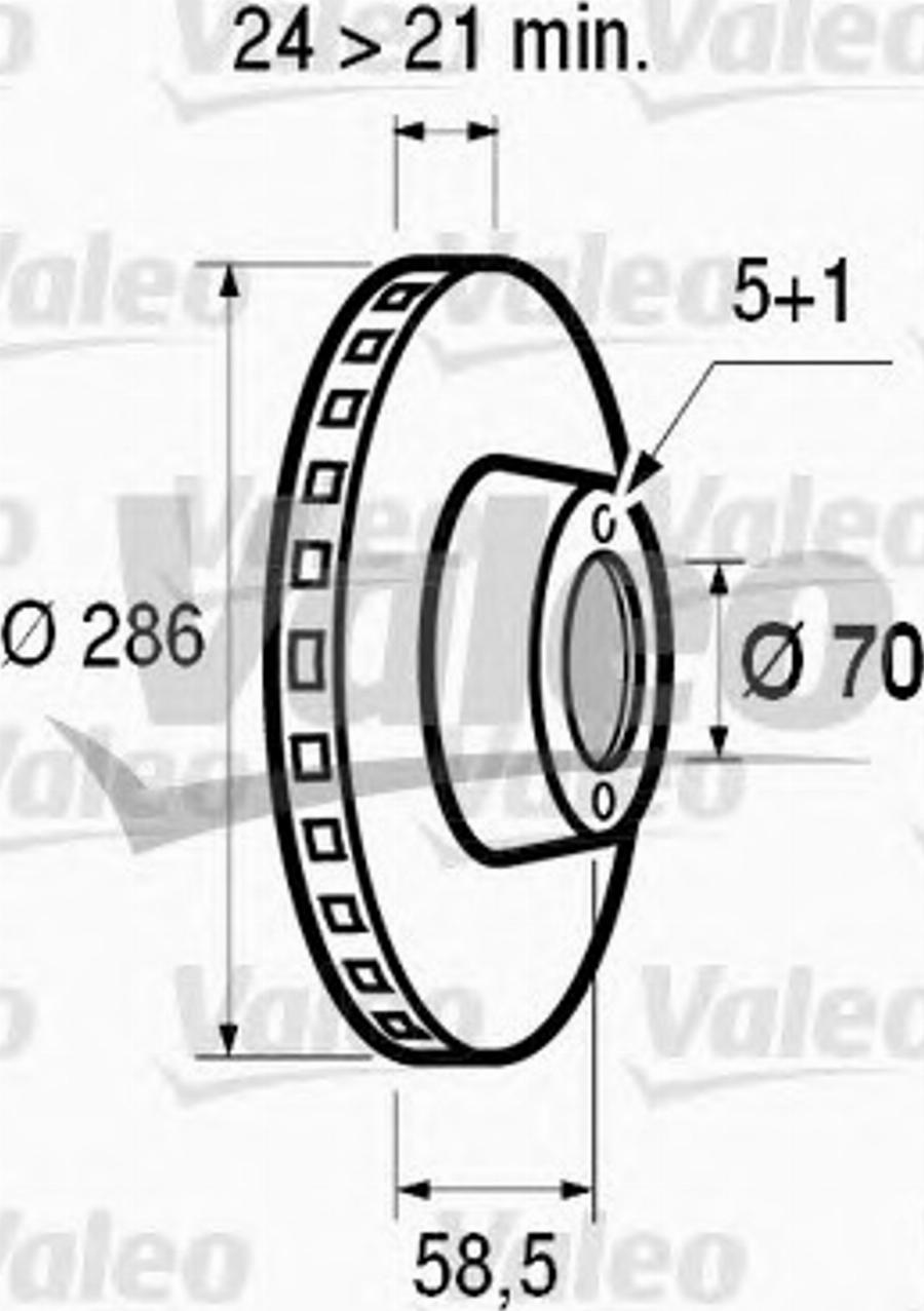 Valeo 186492 - Тормозной диск autodnr.net